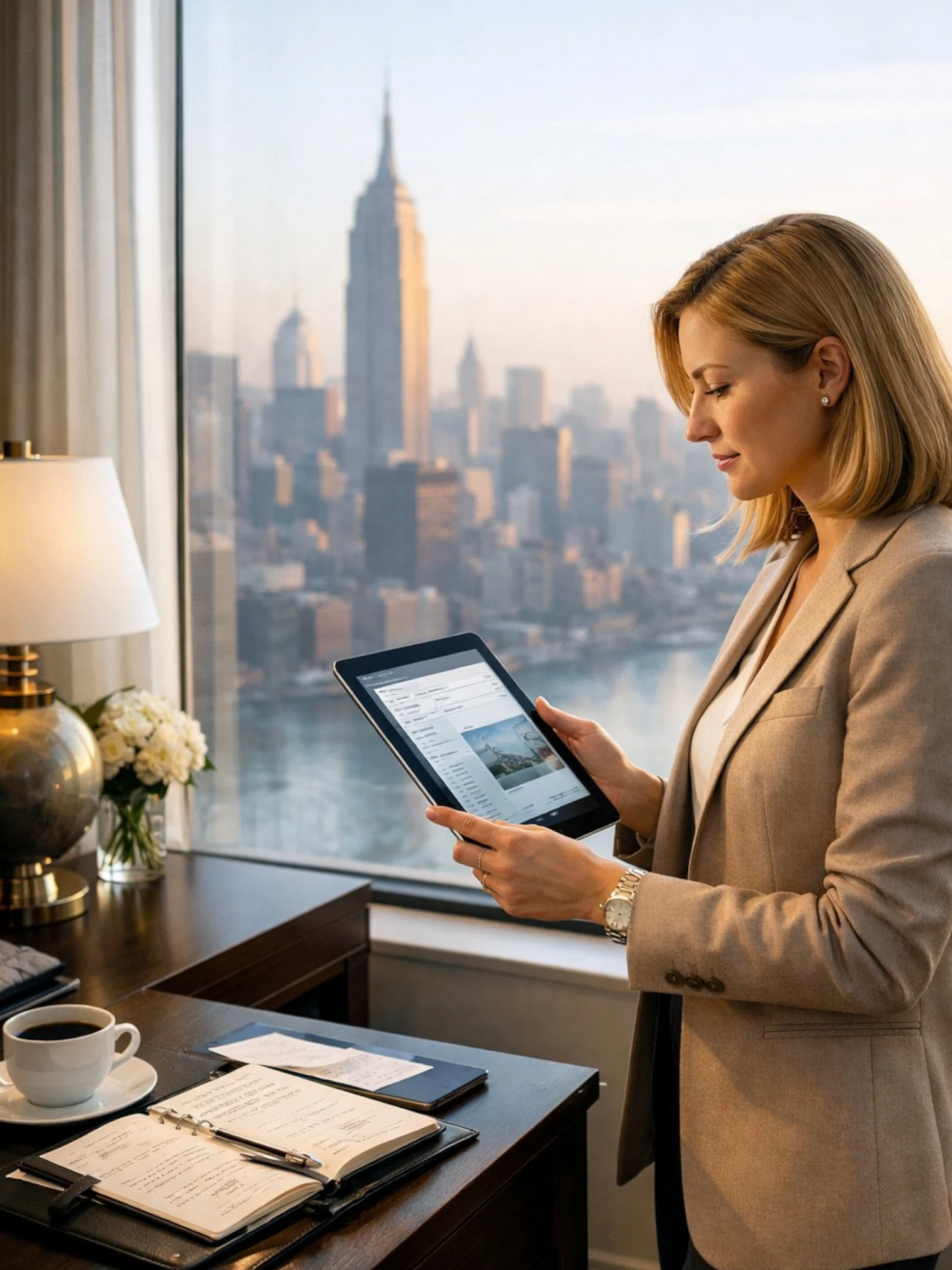 Interior editorial de residencia privada con atmósfera sobria, organizada y silenciosa.